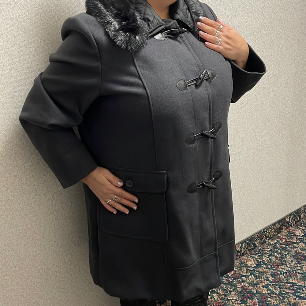 Nuage | Ladies 1X US WOOL DARK GREY Coat